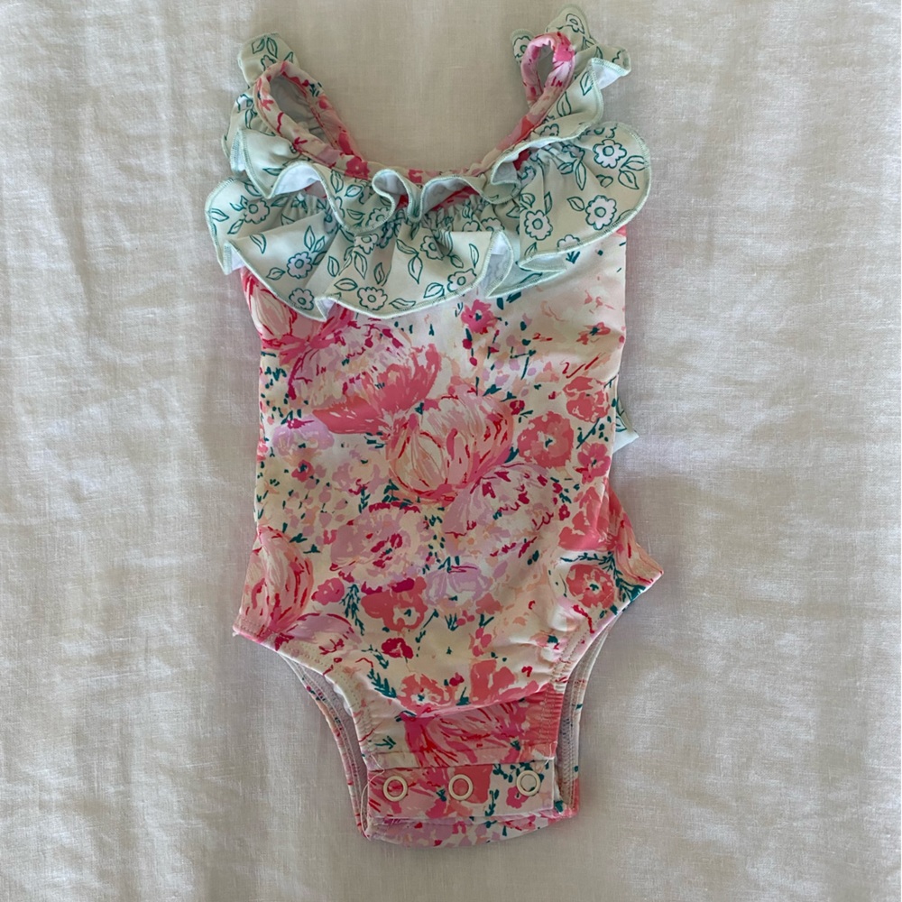 Sweet Honey Clothing Baby Girl Molly tie back Swimsuit 6 months